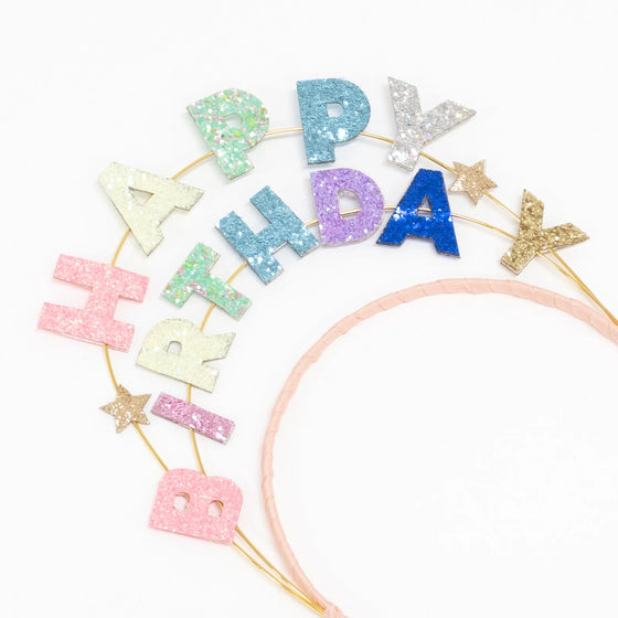 Обруч Happy Birthday Glitter Headband