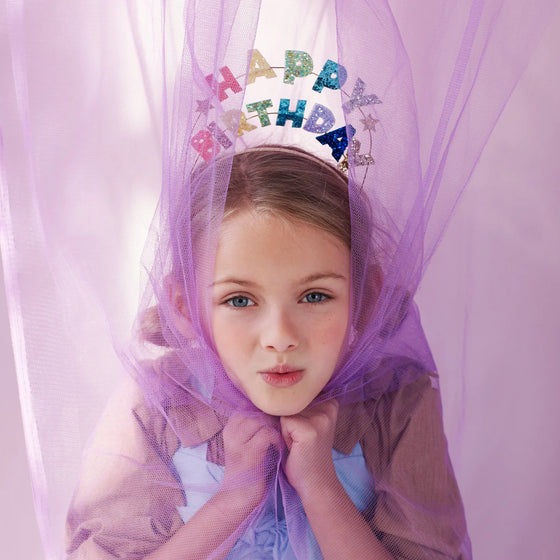Обруч Happy Birthday Glitter Headband