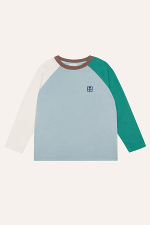Лонгслів Light Blue Color Block Tshirt