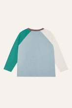 Load image into Gallery viewer, Лонгслів Light Blue Color Block Tshirt
