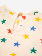Load image into Gallery viewer, Multicolor stars all over ruffle t-shirt
