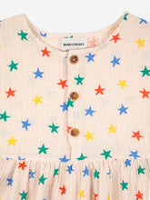 Load image into Gallery viewer, Multicolor stars all over woven dress
