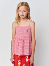 Load image into Gallery viewer, Pink vichy woven tank top
