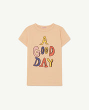 Load image into Gallery viewer, Beige a good day hippo t-shirt
