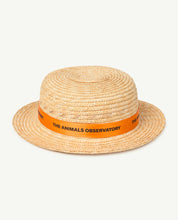 Load image into Gallery viewer, Orange straw hat
