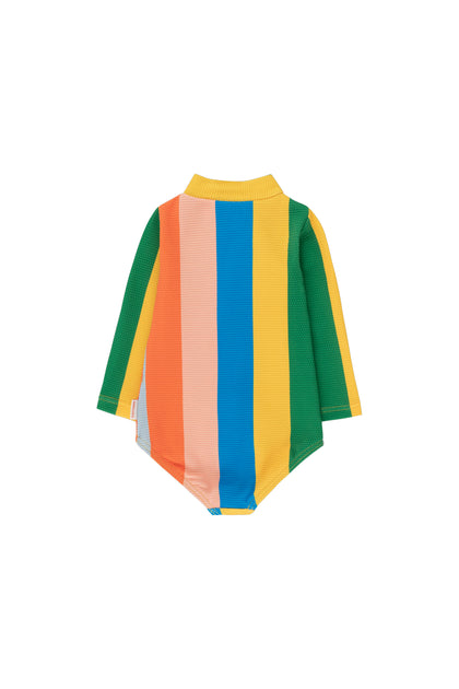 Multicolor stripes baby swimsuit